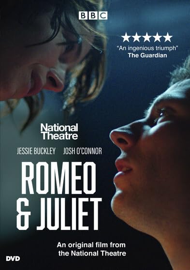 DVD cover for National Theatre’s Romeo & Juliet, featuring Jessie Buckley and Josh O’Connor.