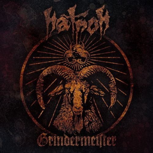 CD cover with a horned goat head inside a circle on a dark background.