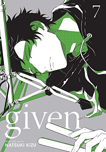 Manga cover for Given Volume 7 featuring a character resting near a microphone stand.