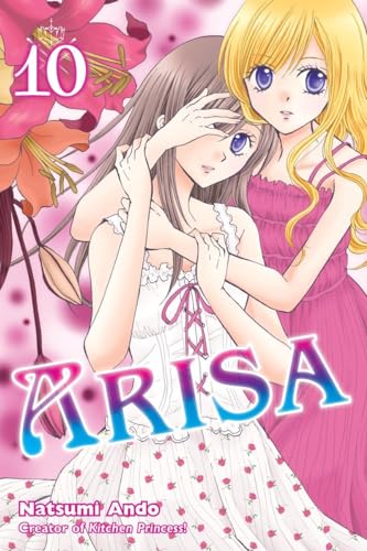 Manga cover of Arisa volume 10 featuring two young women against a floral background.