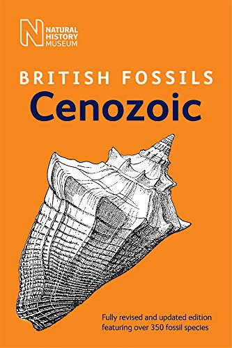 Book cover: “British Cenozoic Fossils” with a sketched seashell illustration.