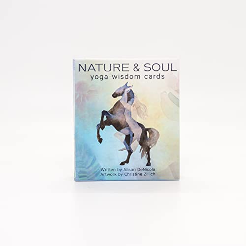 Box of Nature and Soul yoga wisdom cards featuring an illustration of a unicorn.