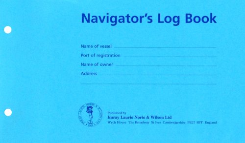Blue Navigator’s Log Book refill page with lines for vessel details.