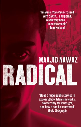 Book cover: "Radical" by Maajid Nawaz, featuring a shadowed face.