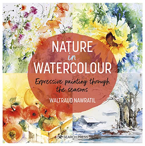 Book cover: watercolour floral paintings with title "Nature in Watercolour".