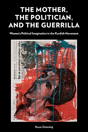 Book cover: painted portrait with red and blue splashes, Kurdish text.