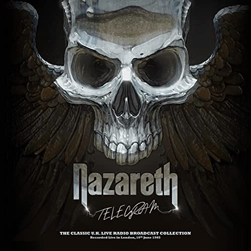 Album cover featuring a white skull with black wings and band name "Nazareth".