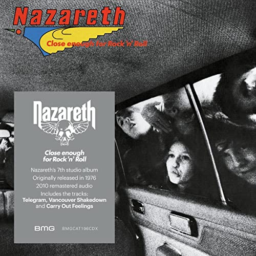 Nazareth album cover, "Close Enough for Rock 'N' Roll," with band image.