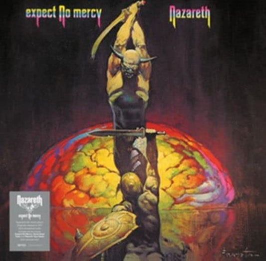 Album cover art showing a horned figure holding a sword against a large brain.
