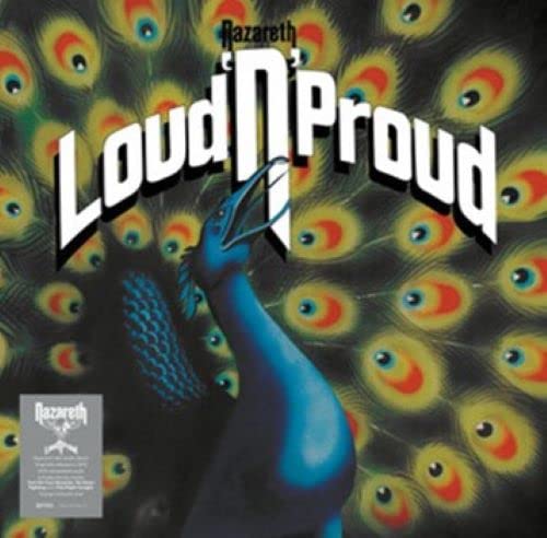 Nazareth album cover, "Loud 'N' Proud," featuring a peacock and bold text.