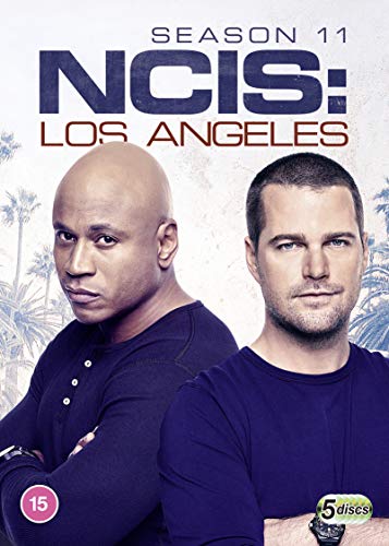DVD cover for NCIS Los Angeles Season 11 featuring two male lead actors.