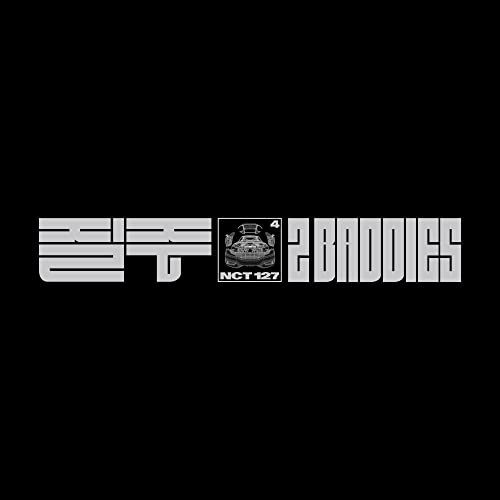 NCT 127 album cover: black background with white and gray text/symbols.