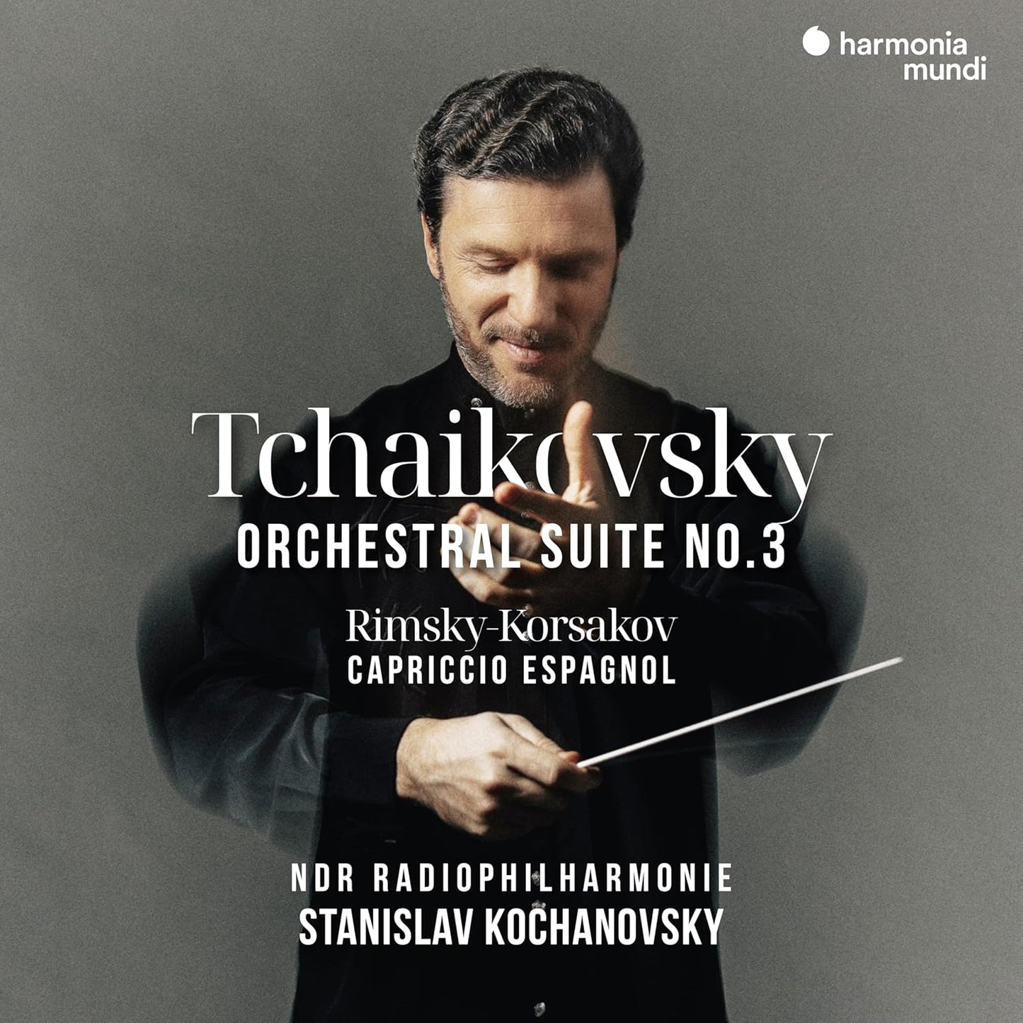 CD cover featuring portrait of composer Tchaikovsky and orchestra details.