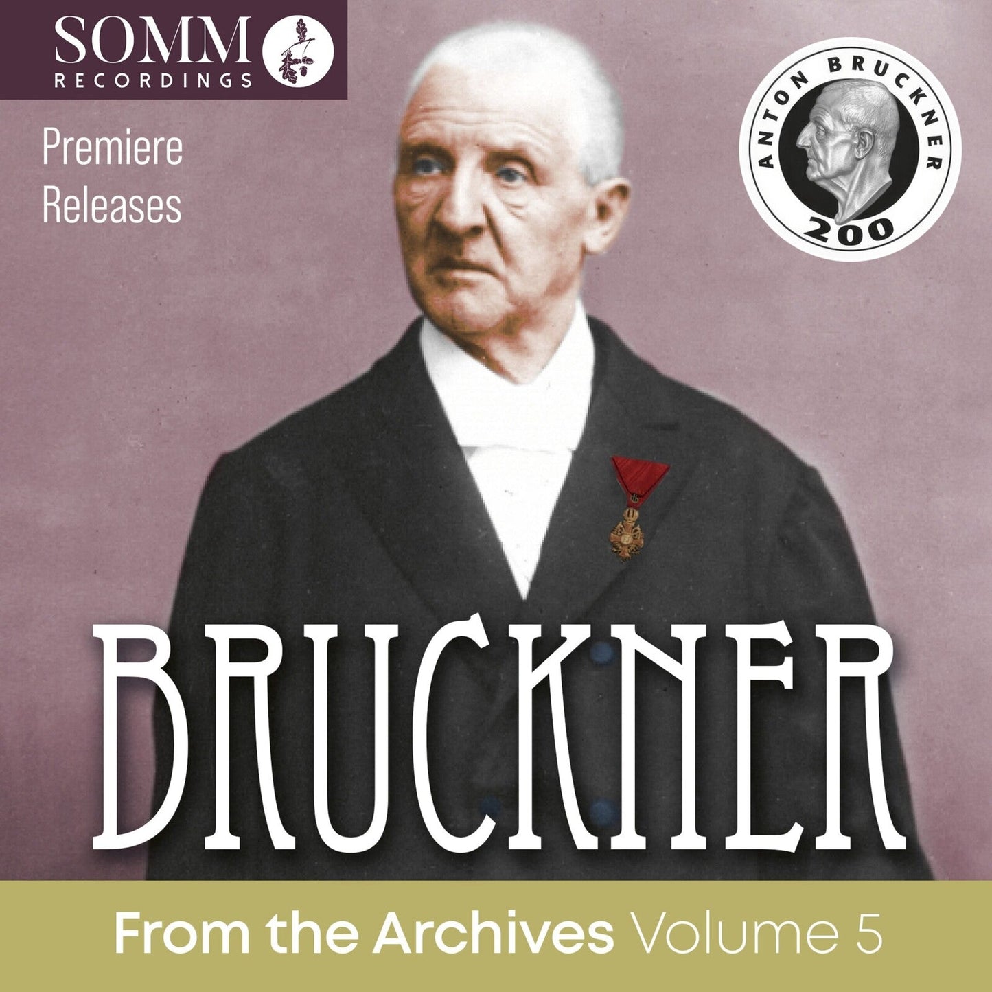 CD cover featuring a portrait of composer Anton Bruckner.