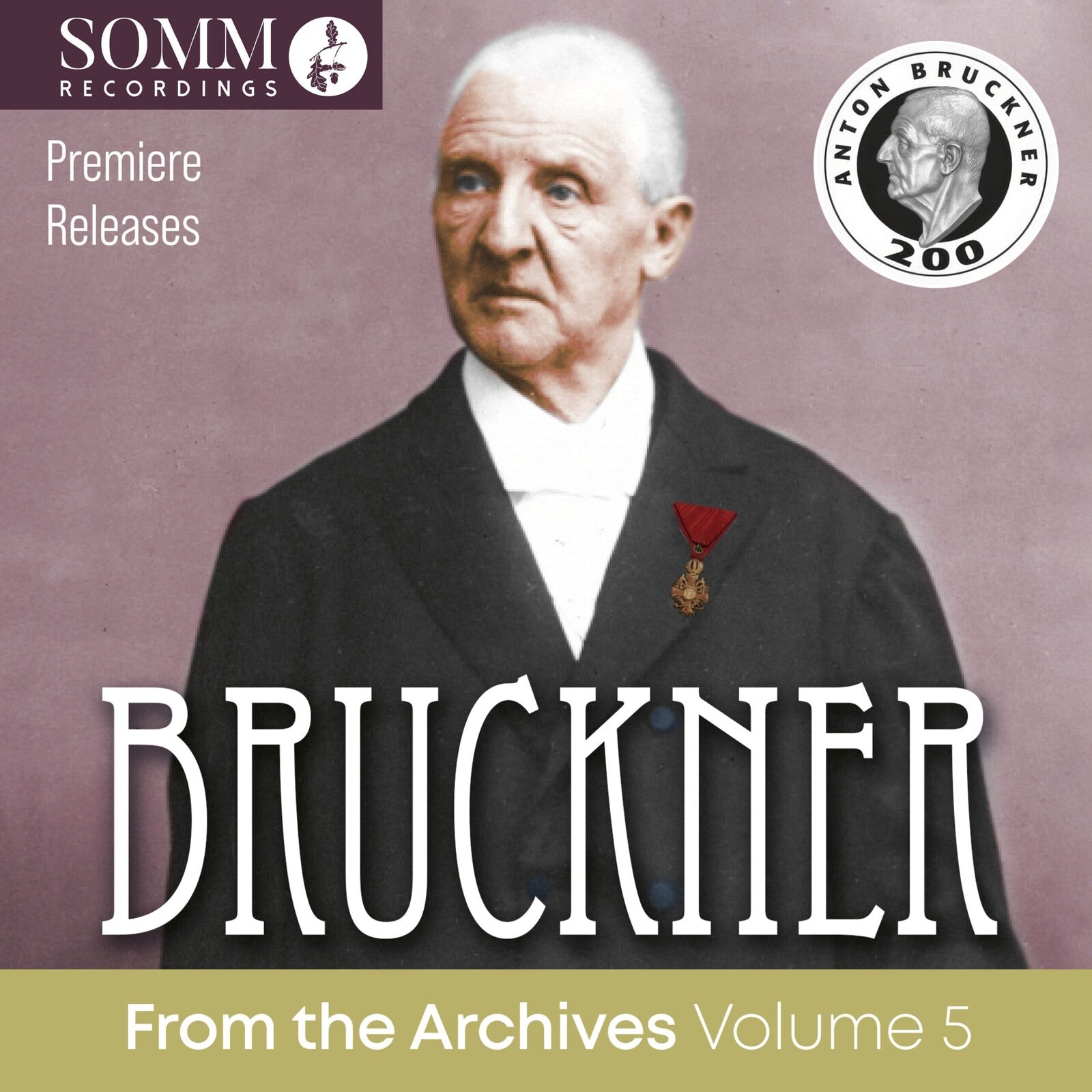 CD cover featuring a portrait of composer Anton Bruckner.