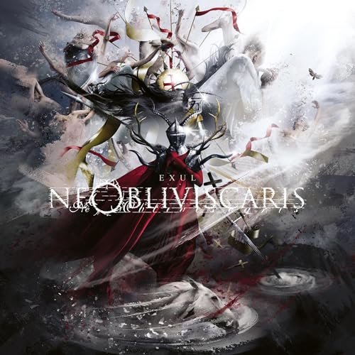 Album cover for Ne Obliviscaris’ “Exul” featuring figures in a chaotic, dramatic scene.