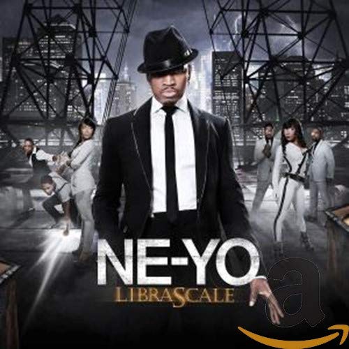 Ne-Yo album cover, "Libra Scale", featuring artist in suit and hat.