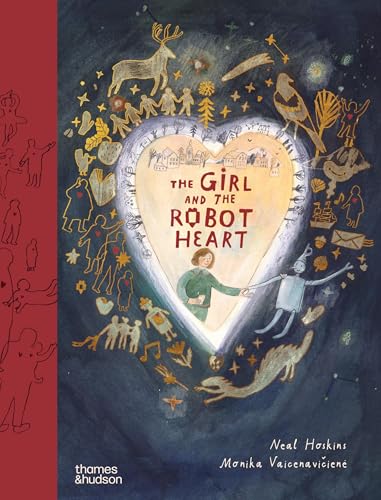 Book cover: girl and robot holding hands within a large, illustrated heart.
