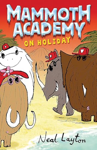 Book cover featuring three cartoon mammoths on a beach vacation.
