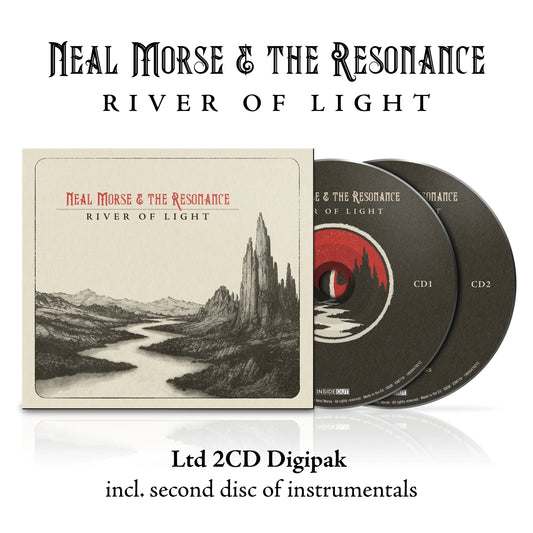 Neal Morse’s “River of Light” deluxe 2CD digipak with landscape cover art.