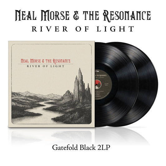 Neal Morse’s “River of Light” vinyl record with landscape cover art.
