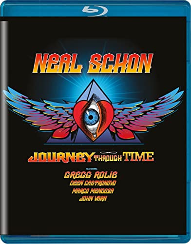 Neal Schon Journey Through Time Blu-ray cover featuring a winged heart and eye graphic.