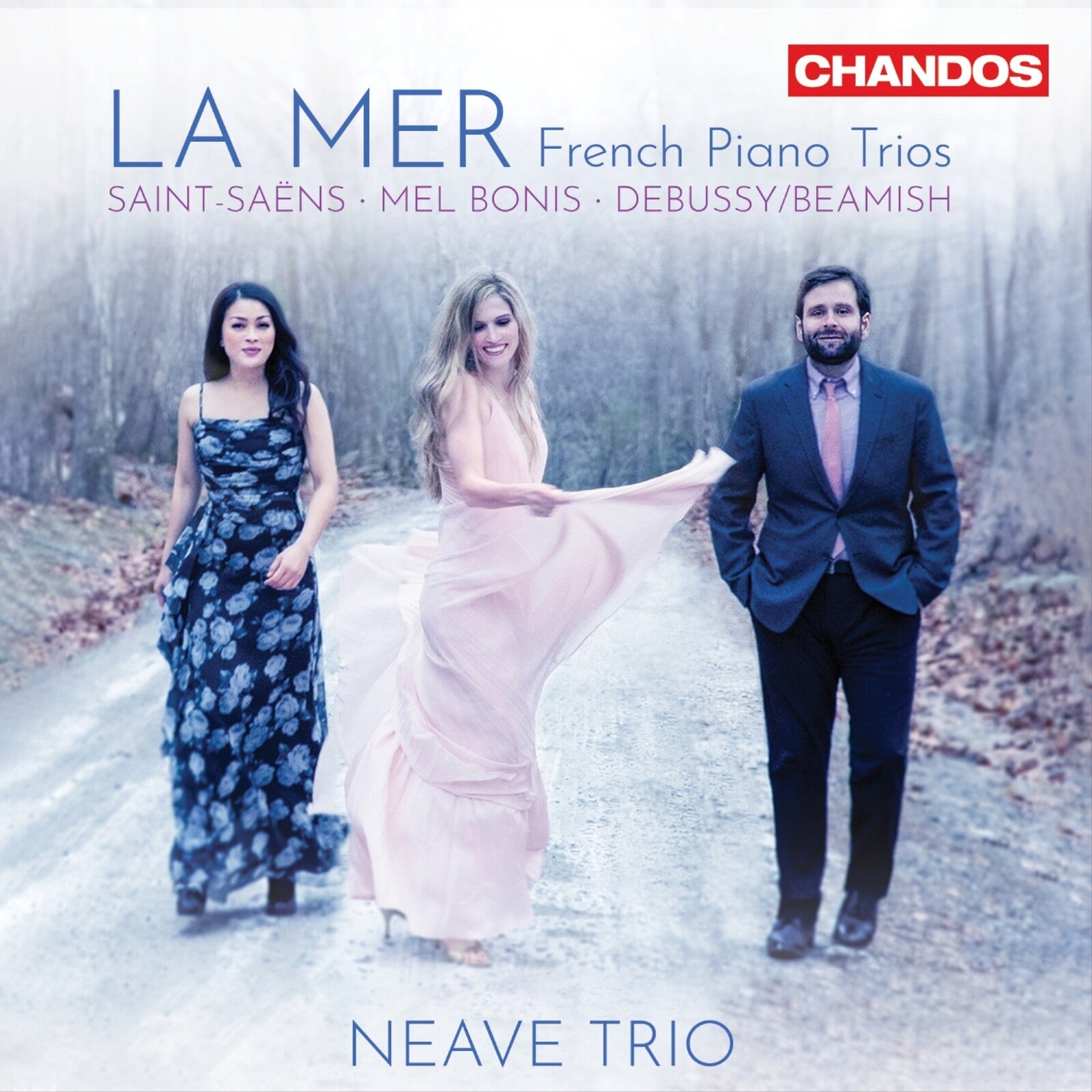 CD cover featuring three musicians in formal attire outdoors.