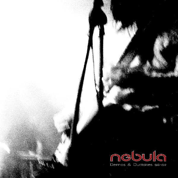 Black and white album cover for Nebula’s “Demos & Outtakes 98-03” vinyl.