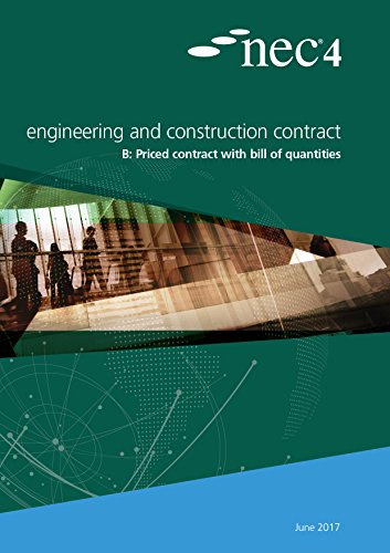 NEC4 Engineering and Construction Contract Option B book cover, June 2017.