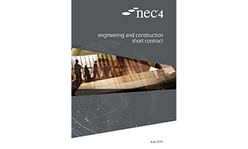 Front cover of the NEC4 Engineering and Construction Short Contract book.