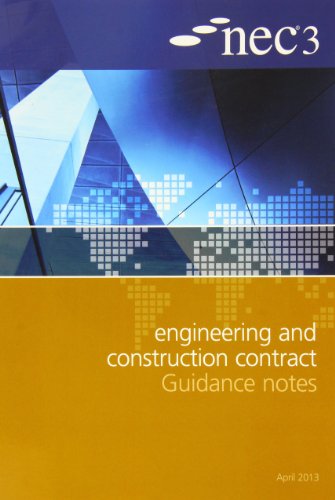 Book cover: "NEC3 Engineering and Construction Contract Guidance Notes", yellow and blue.