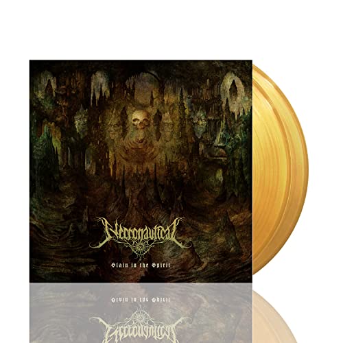 Necronautical album cover with a skull and golden vinyl record.