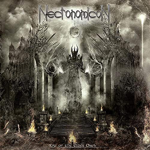 Dark fantasy album cover featuring a skeletal figure and gothic architecture.