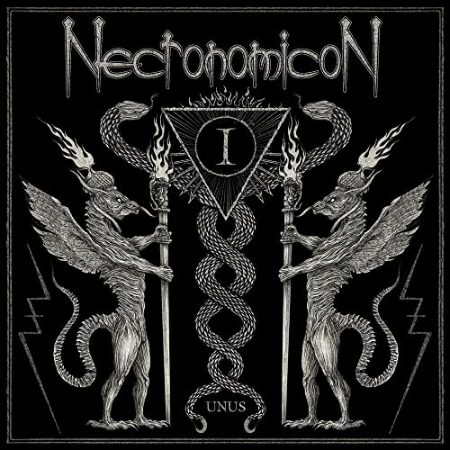 Black and white CD cover with ornate, gothic imagery of winged creatures and flames.