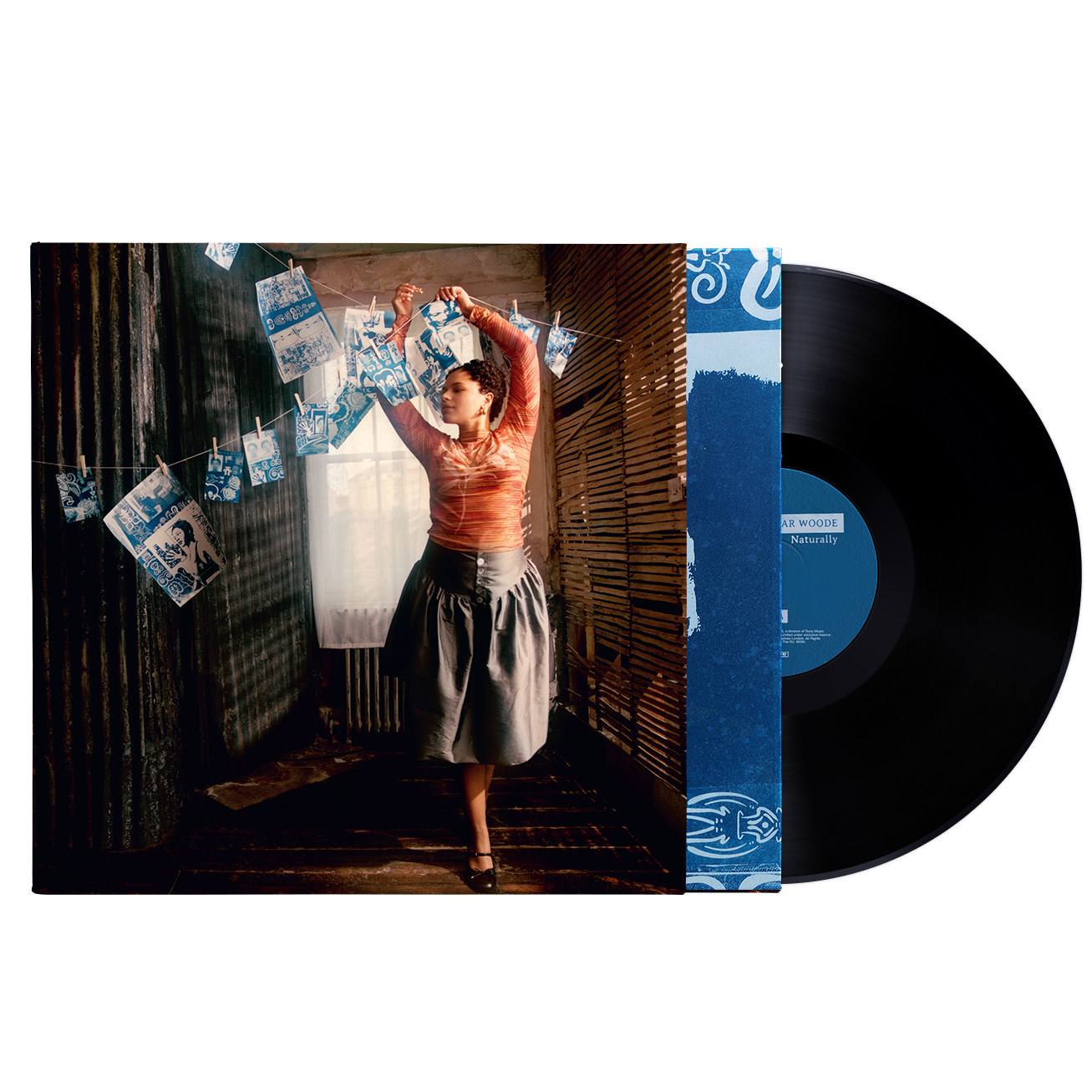 Nectar Woode Naturally vinyl record with album cover art and a black vinyl disc.
