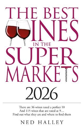 Book cover titled The Best Wines in the Supermarkets 2026 by Ned Halley.