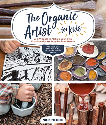 Book cover showing children’s art projects made with natural materials.