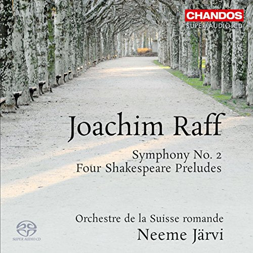 CD cover: tree-lined path, text “Joachim Raff” and conductor “Neeme Järvi”.