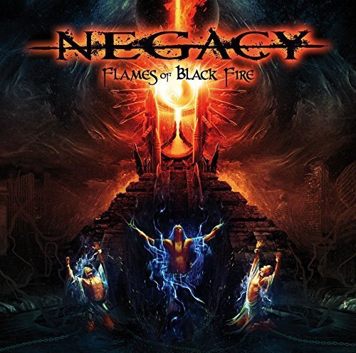 Album cover for Negacy’s “Flames of Black Fire” featuring a fiery tower.