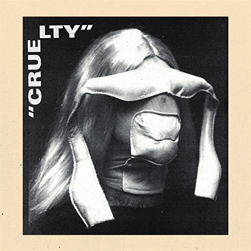 Black and white album cover featuring a person with a masked face.