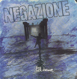 CD cover for Negazione’s “Little Dreamer” with blue, dreamlike imagery.