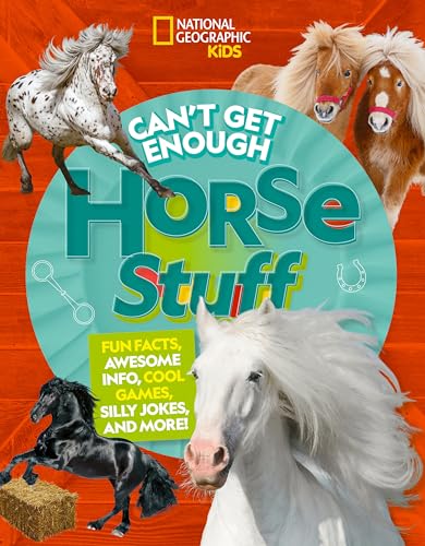 Book cover featuring multiple horses, titled "Can't Get Enough Horse Stuff".