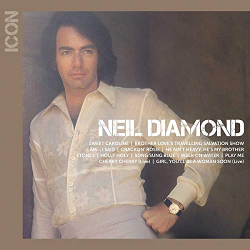 Neil Diamond album cover, "Icon," featuring a portrait of the singer.