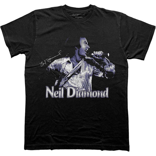 Neil Diamond portrait t-shirt, likely black, size X-Large.
