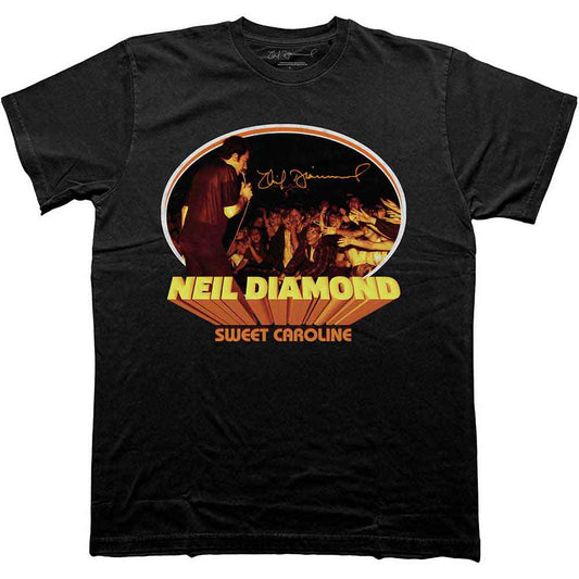 Unisex t-shirt featuring a Sweet Caroline oval graphic design.