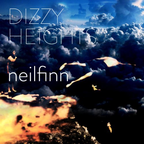 "Album cover featuring a man standing on a cliff surrounded by clouds."