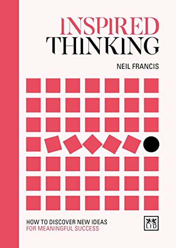 Book cover: "Inspired Thinking" with red squares and a black circle.