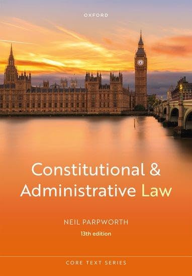 Book cover: "Constitutional & Administrative Law" with Big Ben in background.