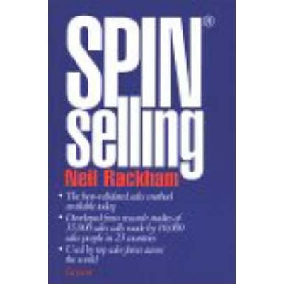 Book cover for "SPIN-Selling" by Neil Rackham, dark blue background.