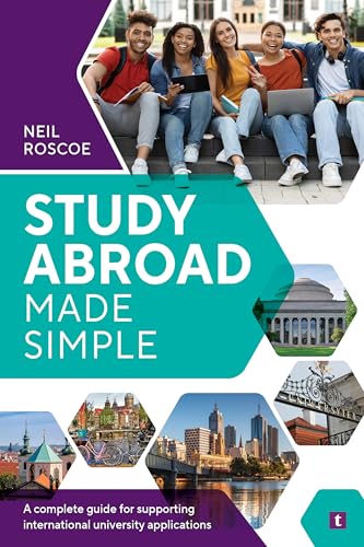 Book cover: “Study Abroad Made Simple” with students and global landmarks.